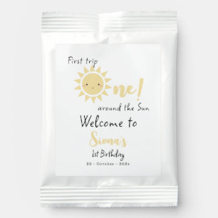 First Trip Around The Sun Cute 1st Birthday Hot Chocolate Drink Mix