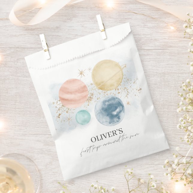 First Trip Around The Sun Favor Bag (Clipped)