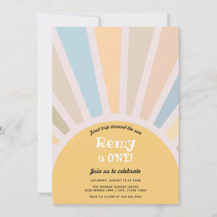 First Trip Around the Sun First Birthday Invitation