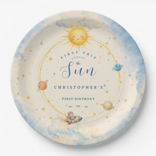 First Trip Around the Sun First Birthday Party Paper Plates