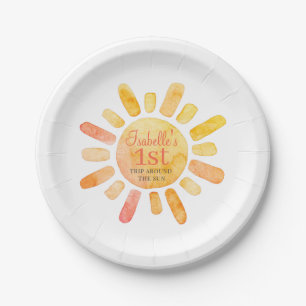 First Trip Around The Sun First Birthday Party Paper Plates