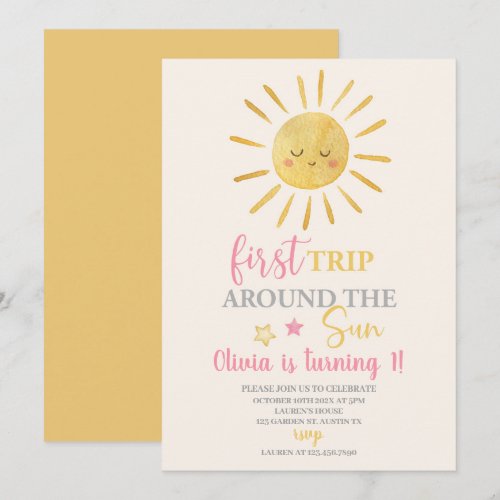 First Trip Around The Sun Girl 1st Birthday Party