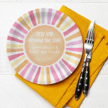 First trip around the sun girl first birthday  paper plates<br><div class="desc">For more advanced customization of this design,  simply select the "Edit Using Design Tool" button above!</div>