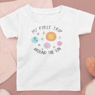 First Trip Around The Sun Girl's 1st birthday Baby T-Shirt