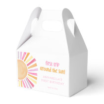 First trip around the sun girls 1st birthday favor boxes