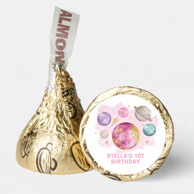 First Trip Around the Sun Girls Birthday Party Hershey®'s Kisses® (Front)