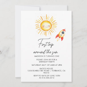 First trip around the sun invitation
