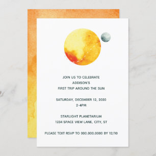 First trip around the sun invitation