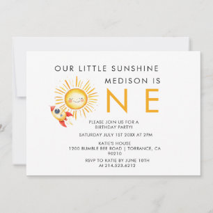 First trip around the sun invitation