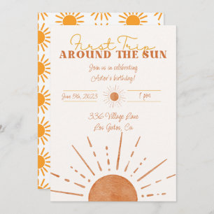 First trip around the sun invitation