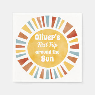 First Trip Around The Sun Invitation Napkins