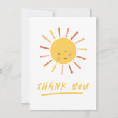 First Trip Around the Sun Kids Birthday  Thank You Card (Front)