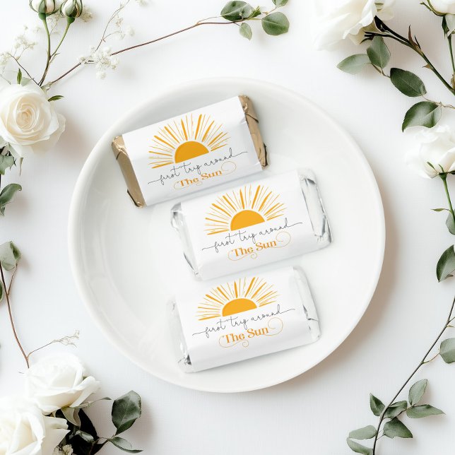 First trip around the sun minimal gender neutral hershey's miniatures (Creator Uploaded)