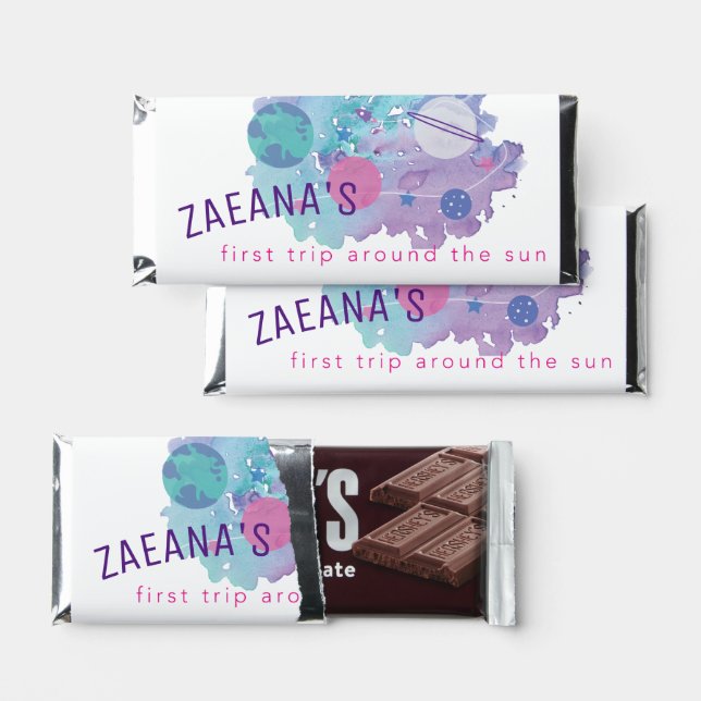 First Trip Around the Sun - Party Favor Hershey Bar Favors (Front)