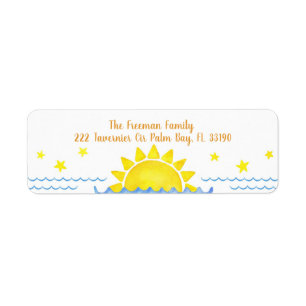 First Trip Around The Sun Return Address Label