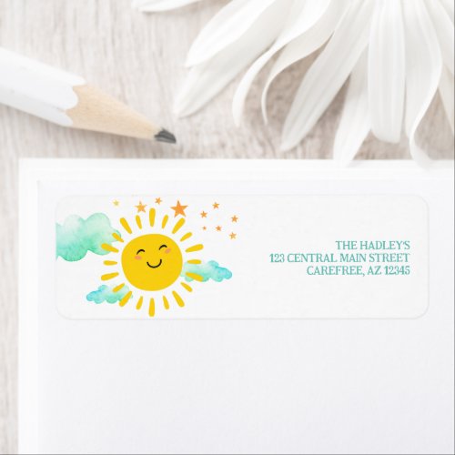 First Trip Around the Sun Return Address Label