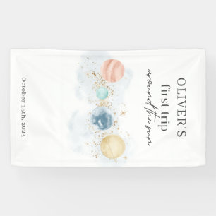 First Trip Around The Sun Space 1st Birthday Banner