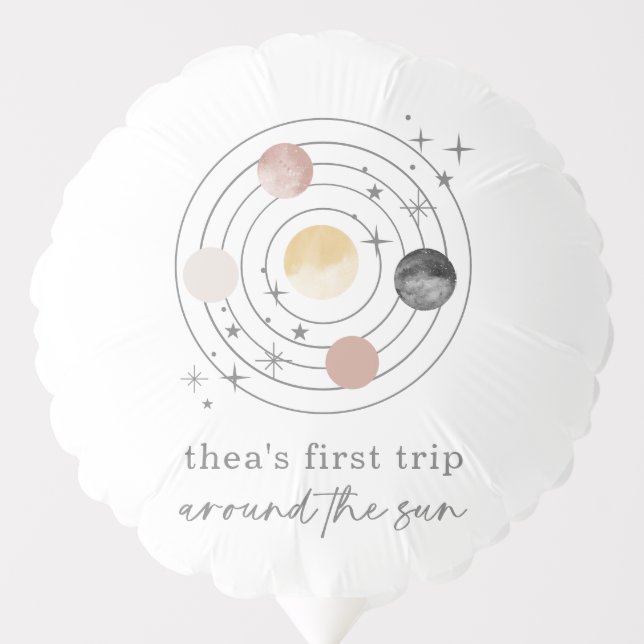 First Trip Around The Sun Space Balloon (Front)