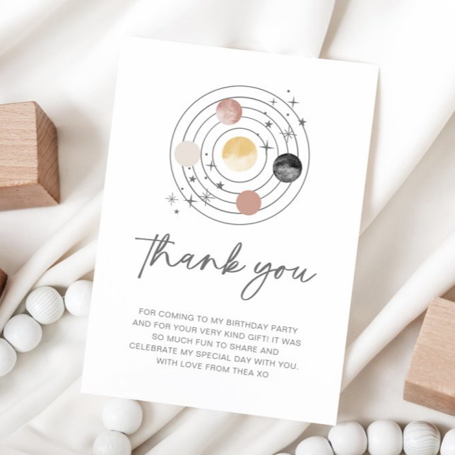 First Trip Around The Sun Thank You  Card (Creator Uploaded)