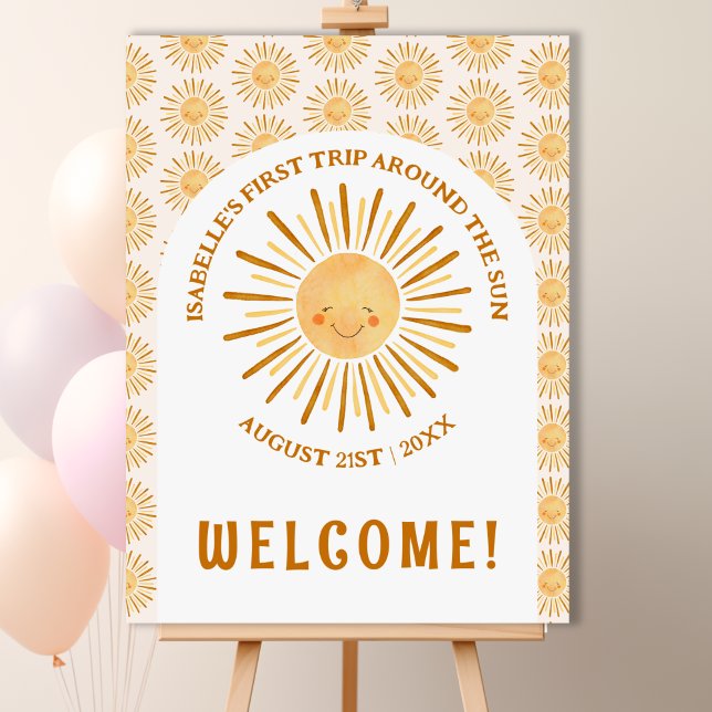 First Trip Around the Sun Welcome Sign (first trip around the sun welcome sign)