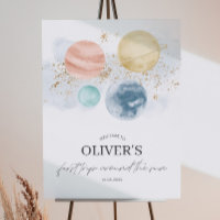 First Trip Around The Sun Welcome Sign Foam Board