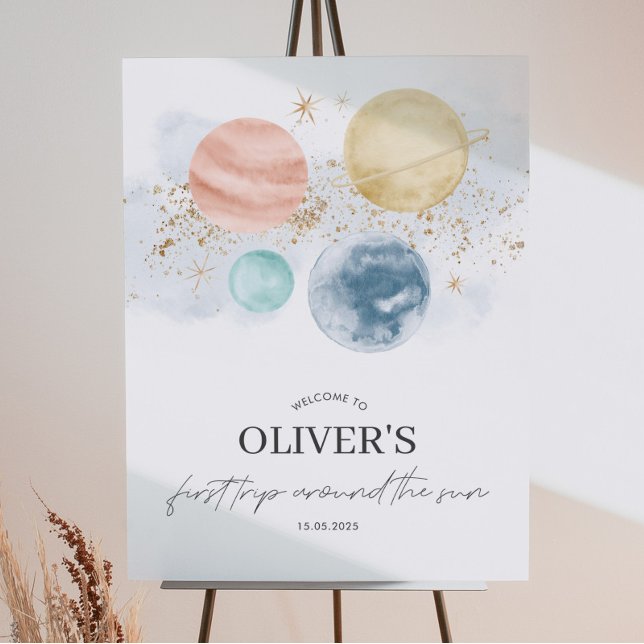 First Trip Around The Sun Welcome Sign Foam Board (Creator Uploaded)