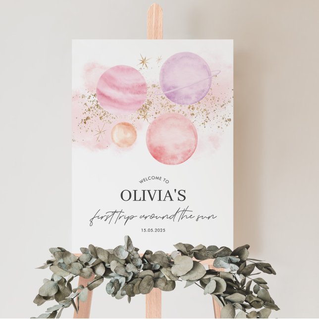 First Trip Around The Sun Welcome Sign Poster (Creator Uploaded)