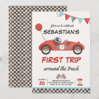 First Trip Around The Track Race Car 1st Birthday