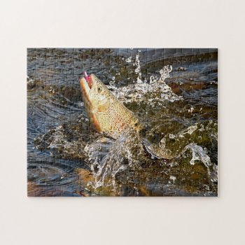 First Trout Of The Day Jigsaw Puzzle by WackemArt at Zazzle