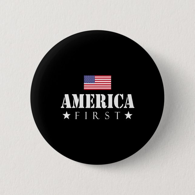 First Trump 2024 America First  Button (Front)