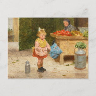 First Umbrella Victor Gabriel Gilbert Postcard