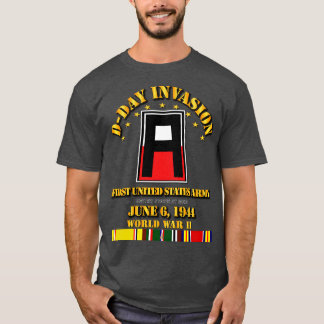 First United States D Day w Svc Ribbons T-Shirt