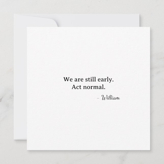 First Valentine Early Stage Act Normal Card (Back)