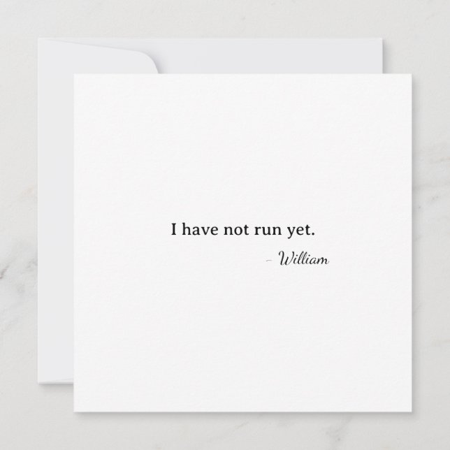 First Valentine I didn't run yet Card (Back)