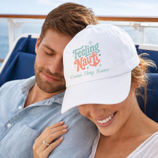 First Valentine's Cruise 2026 Feeling Nauti Retro  Hat (Creator Uploaded)