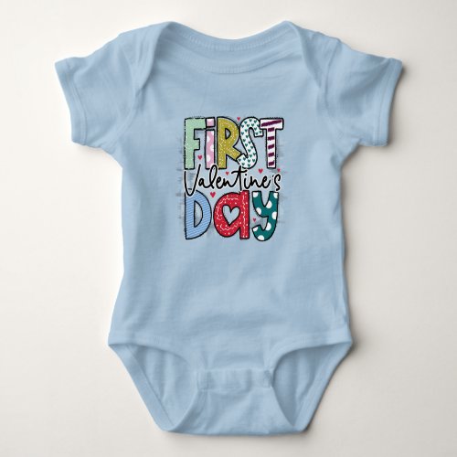 First Valentines Day Baby Baby Bodysuit