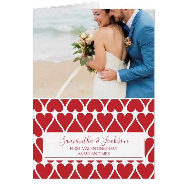 First Valentine's Day Married Photo Cards (Front)