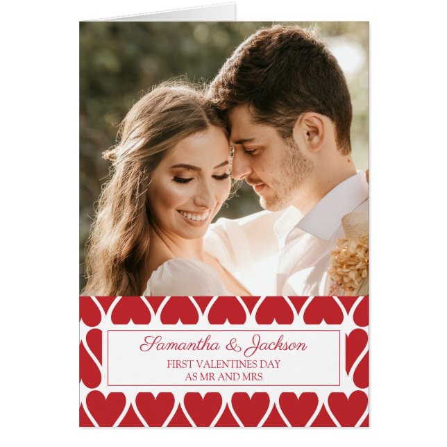First Valentine's Day Married Photo Cards (Front)