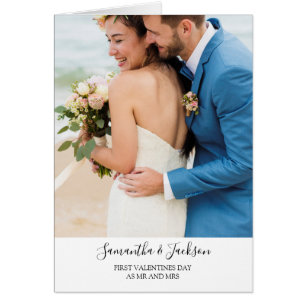 First Valentine's Day Married Photo Cards