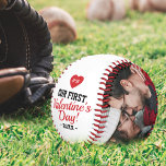 First Valentine&#39;s Day Photo Baseball at Zazzle