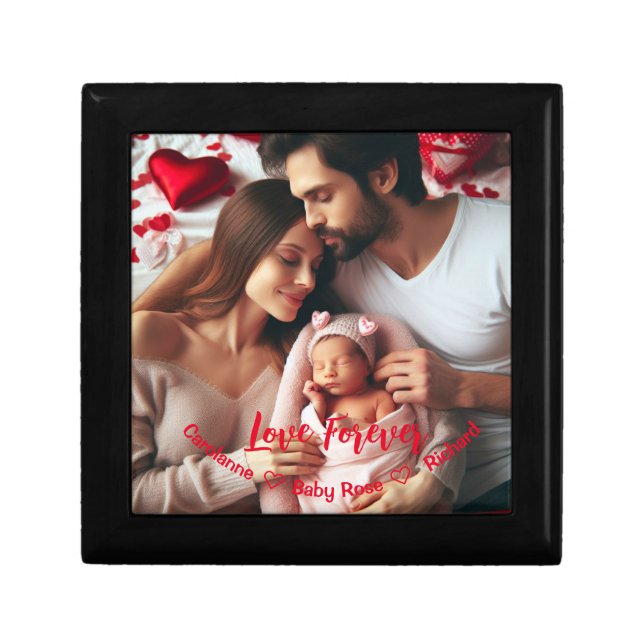 First Valentines Day Together | Custom Photo  Gift Box (Front)