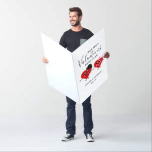 First Valentines Day Together Funny Red Hearts Big Card