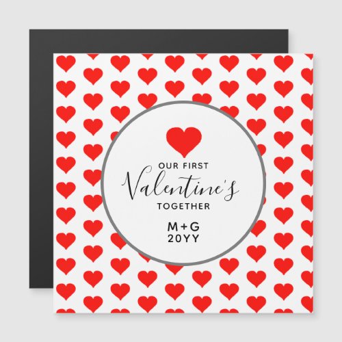 First Valentines Day Together Hearts Personalized