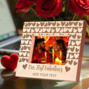 First Valentine's Romantic Heart Design Custom Engraved Frames