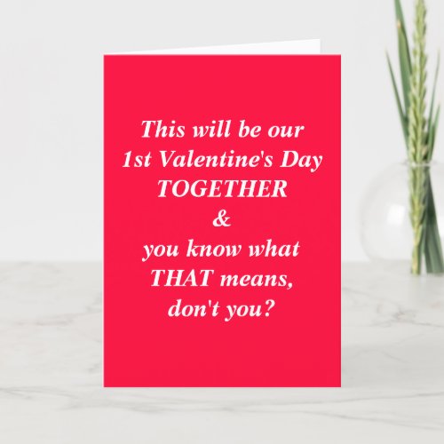 First Valentines Together Holiday Card