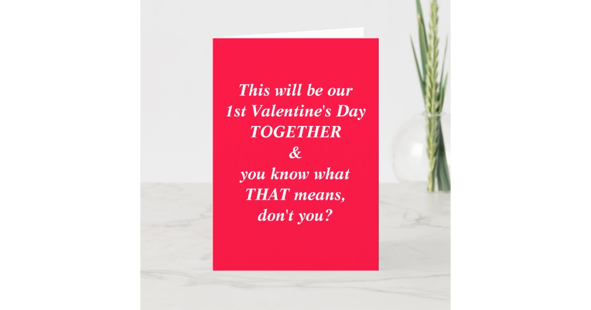 First Valentine's Together Holiday Card | Zazzle.com