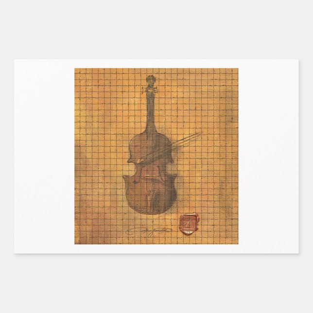 First Violin by Max Zaxster Wrapping Paper Sheets (Front)