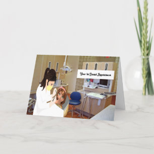 First Visit to Dentist Young Girl Card