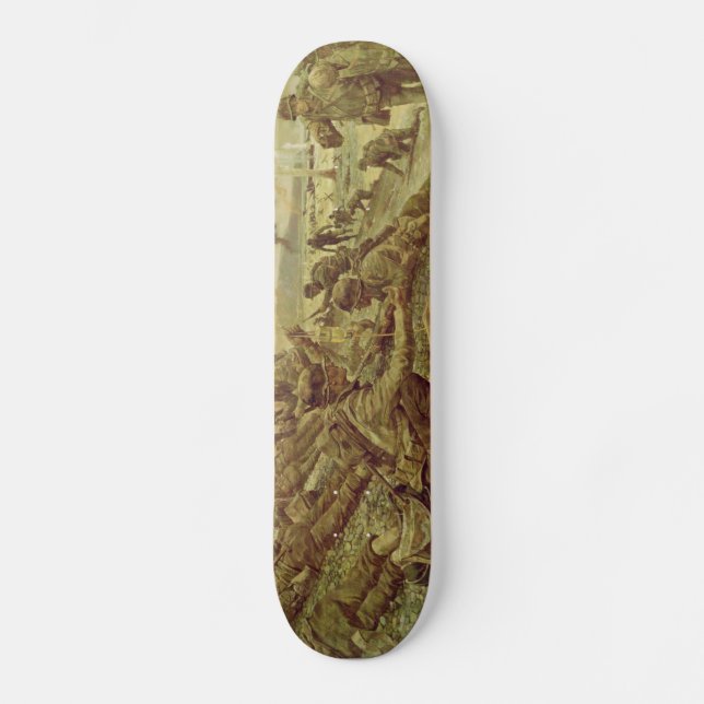 First Wave at Omaha by Ken Riley World War II Skateboard (Front)