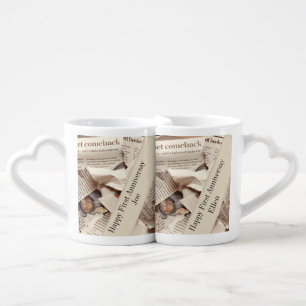 First Wedding Anniversary Coffee Mug Set